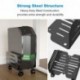 Suptek Computer Tower Stand,Mobile CPU Rolling Stand, 5.5 to 9.8 inch Wide Adjustable Mobile Cart Holder with Locking Caster Wheels,Gaming PC Holder,Steel Rolling Cart,Black(ZJJ005)