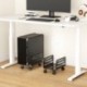 Suptek Computer Tower Stand,Mobile CPU Rolling Stand, 5.5 to 9.8 inch Wide Adjustable Mobile Cart Holder with Locking Caster Wheels,Gaming PC Holder,Steel Rolling Cart,Black(ZJJ005)