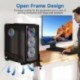 Suptek Clamp-on Desk Extender PC Desk Mount Holder,Standard and Large Gaming Computer Case Stand, Adjustable Width PC Mount, Black(ZJJ008JA
