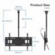 Suptek Ceiling TV Wall Mount Fits 37-75 inch LCD LED Plasma Monitor Flat Panel Screen Display with VESA 600x400 (Max) Loaded up to 132lbs Height Adjustable MC5602