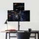 uptek Quad ArmMonitor Stand Desk Mount Bracket 3 + 1 free Stand / Holds Four Screens up to 27"  - Max VESA 100x100 ML6864(EAN:0739450799454)(EAN:0739450799454)