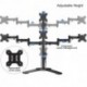 uptek Quad ArmMonitor Stand Desk Mount Bracket 3 + 1 free Stand / Holds Four Screens up to 27"  - Max VESA 100x100 ML6864(EAN:0739450799454)(EAN:0739450799454)