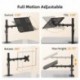 Suptek Full Motion Laptop Riser Desk Mount Stand with Grommet Option, Height Adjustable (400mm), Fits up to 17 inch Notebooks , VESA 100, up to 22lbs (MD9421TP004)