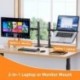 Suptek Full Motion Laptop Riser Desk Mount Stand with Grommet Option, Height Adjustable (400mm), Fits up to 17 inch Notebooks , VESA 100, up to 22lbs (MD9421TP004)