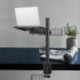 Suptek Full Motion Laptop Riser Desk Mount Stand with Grommet Option, Height Adjustable (400mm), Fits up to 17 inch Notebooks , VESA 100, up to 22lbs (MD9421TP004)