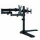 Suptek Fully Adjustable Triple Arm LCD LED Monitor Stand Desk Mount Bracket for 13"-27" Screens w Swivel Arm - Max VESA 100x100